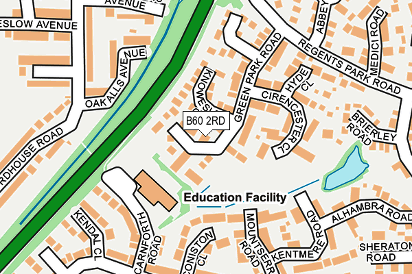 B60 2RD map - OS OpenMap – Local (Ordnance Survey)