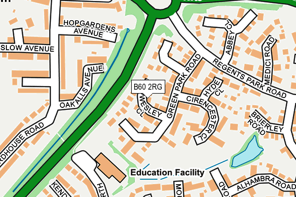 B60 2RG map - OS OpenMap – Local (Ordnance Survey)