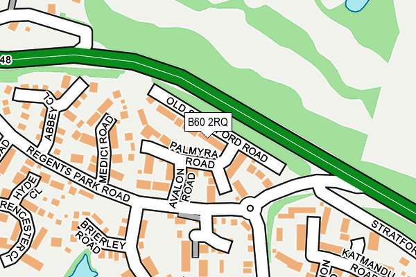 B60 2RQ map - OS OpenMap – Local (Ordnance Survey)
