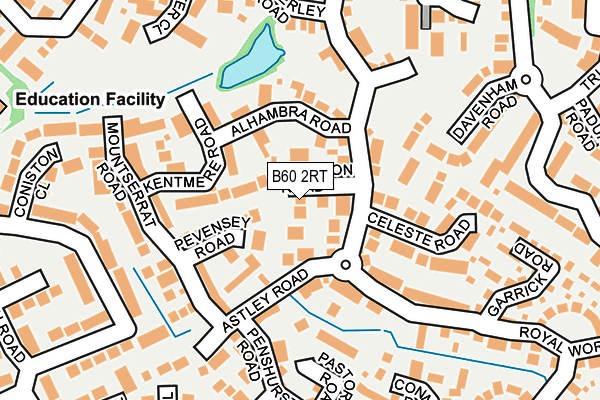 B60 2RT map - OS OpenMap – Local (Ordnance Survey)
