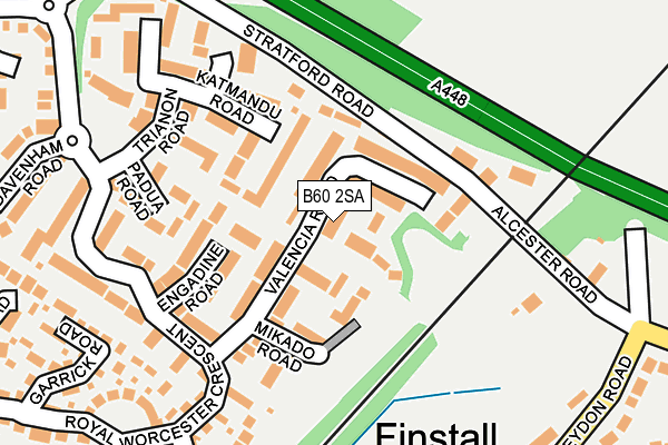 B60 2SA map - OS OpenMap – Local (Ordnance Survey)