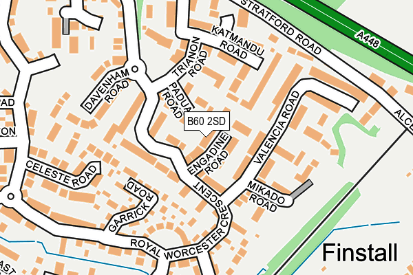 B60 2SD map - OS OpenMap – Local (Ordnance Survey)