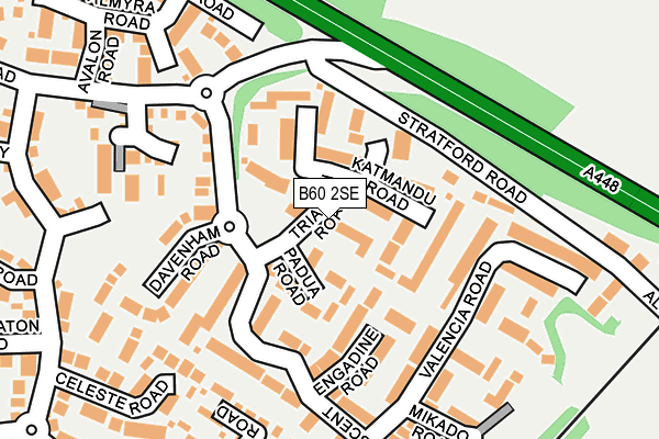 B60 2SE map - OS OpenMap – Local (Ordnance Survey)