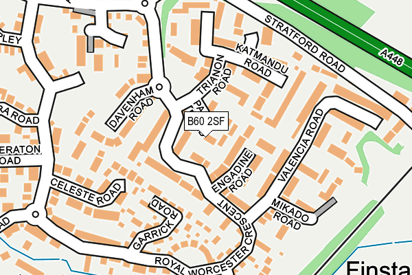 B60 2SF map - OS OpenMap – Local (Ordnance Survey)