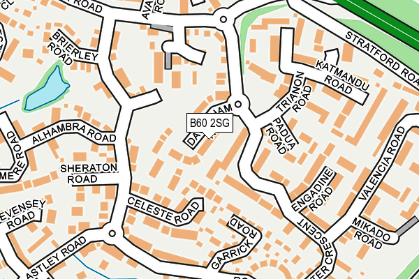 B60 2SG map - OS OpenMap – Local (Ordnance Survey)