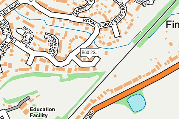 B60 2SJ map - OS OpenMap – Local (Ordnance Survey)