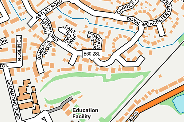 B60 2SL map - OS OpenMap – Local (Ordnance Survey)