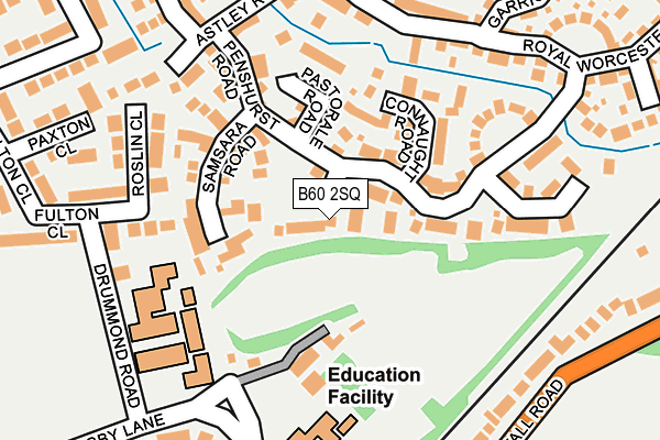 B60 2SQ map - OS OpenMap – Local (Ordnance Survey)