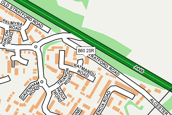 B60 2SR map - OS OpenMap – Local (Ordnance Survey)
