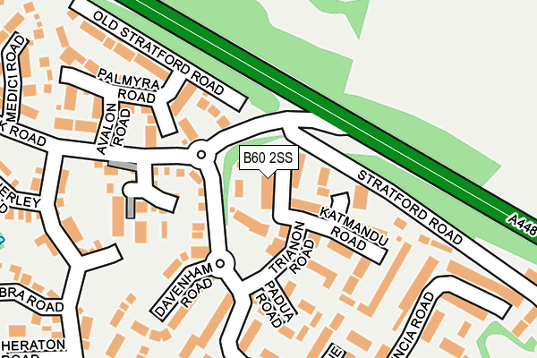 B60 2SS map - OS OpenMap – Local (Ordnance Survey)