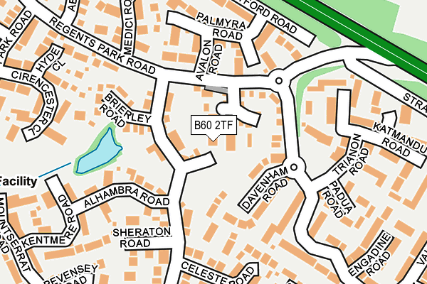 B60 2TF map - OS OpenMap – Local (Ordnance Survey)