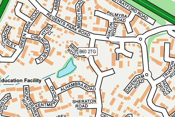 B60 2TG map - OS OpenMap – Local (Ordnance Survey)