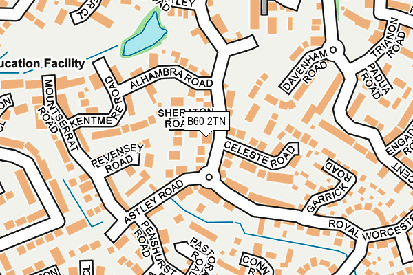 B60 2TN map - OS OpenMap – Local (Ordnance Survey)