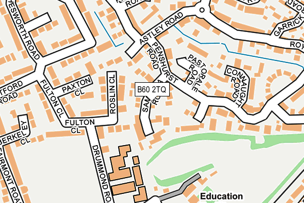 B60 2TQ map - OS OpenMap – Local (Ordnance Survey)