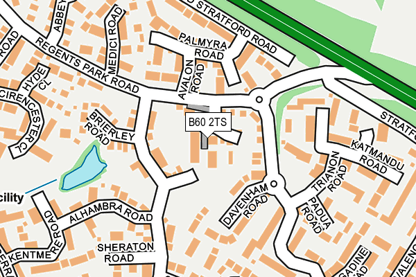 B60 2TS map - OS OpenMap – Local (Ordnance Survey)