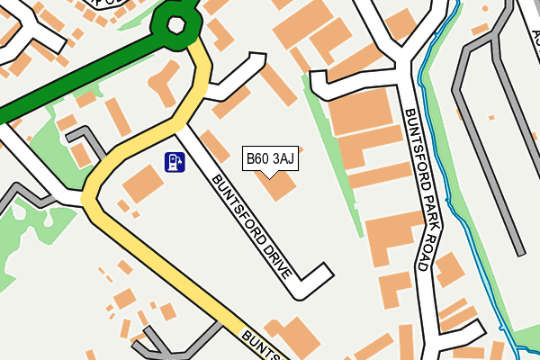 B60 3AJ map - OS OpenMap – Local (Ordnance Survey)