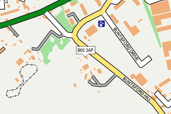 B60 3AP map - OS OpenMap – Local (Ordnance Survey)