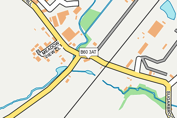 B60 3AT map - OS OpenMap – Local (Ordnance Survey)