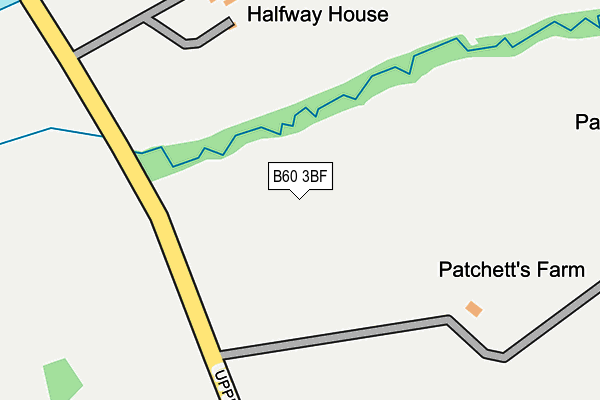 B60 3BF map - OS OpenMap – Local (Ordnance Survey)