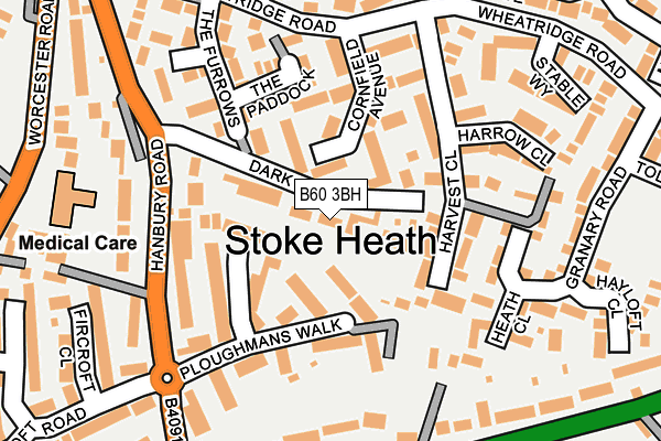 B60 3BH map - OS OpenMap – Local (Ordnance Survey)