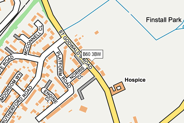 B60 3BW map - OS OpenMap – Local (Ordnance Survey)