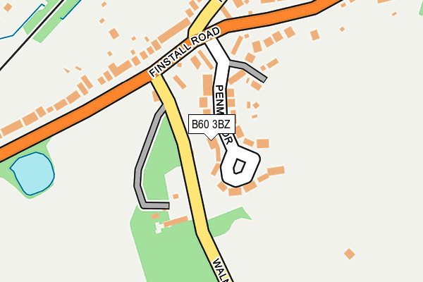 B60 3BZ map - OS OpenMap – Local (Ordnance Survey)