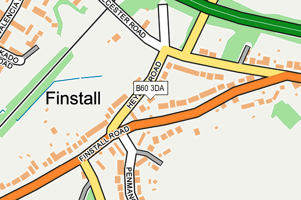 B60 3DA map - OS OpenMap – Local (Ordnance Survey)