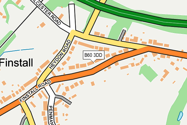 B60 3DD map - OS OpenMap – Local (Ordnance Survey)