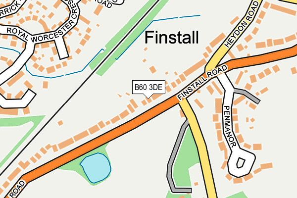 B60 3DE map - OS OpenMap – Local (Ordnance Survey)