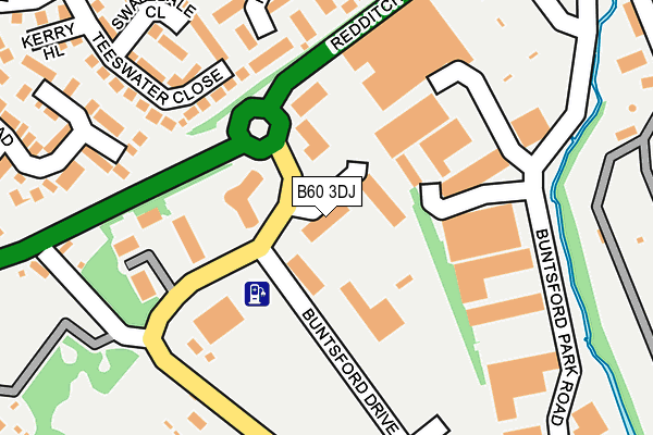 B60 3DJ map - OS OpenMap – Local (Ordnance Survey)