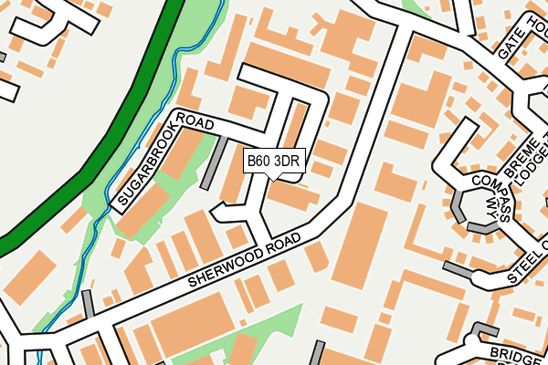 B60 3DR map - OS OpenMap – Local (Ordnance Survey)