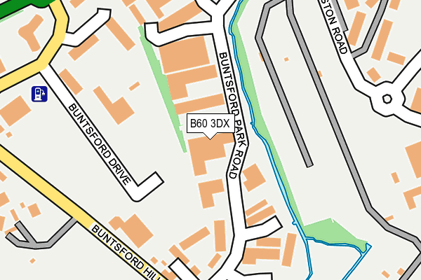B60 3DX map - OS OpenMap – Local (Ordnance Survey)