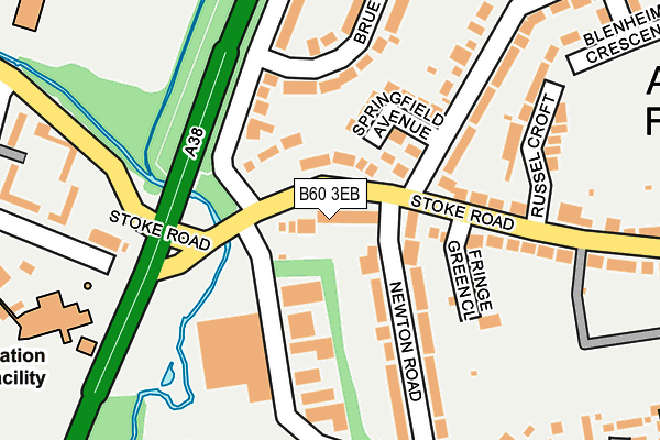 B60 3EB map - OS OpenMap – Local (Ordnance Survey)