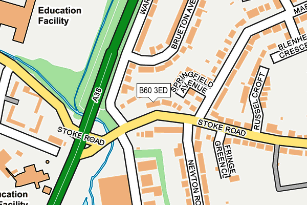 B60 3ED map - OS OpenMap – Local (Ordnance Survey)