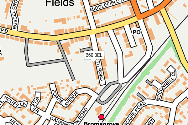 B60 3EL map - OS OpenMap – Local (Ordnance Survey)