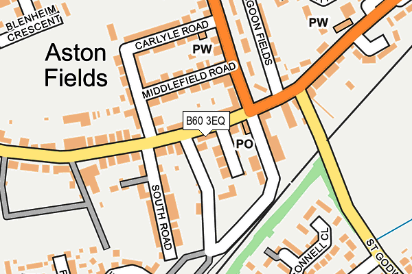 B60 3EQ map - OS OpenMap – Local (Ordnance Survey)