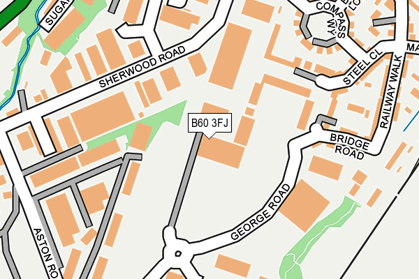 B60 3FJ map - OS OpenMap – Local (Ordnance Survey)