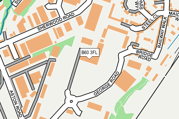 B60 3FL map - OS OpenMap – Local (Ordnance Survey)