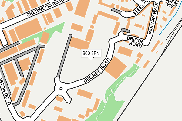 B60 3FN map - OS OpenMap – Local (Ordnance Survey)