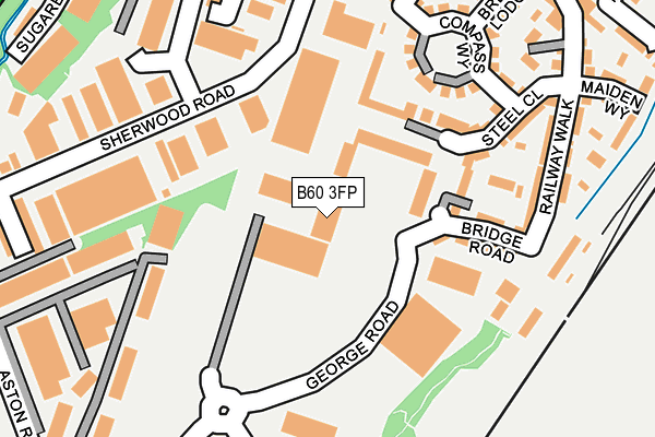 B60 3FP map - OS OpenMap – Local (Ordnance Survey)