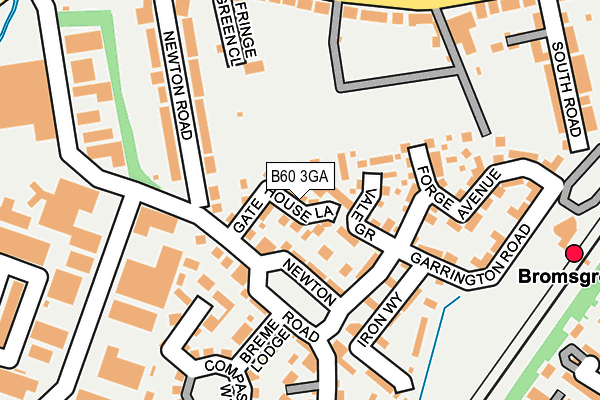 B60 3GA map - OS OpenMap – Local (Ordnance Survey)