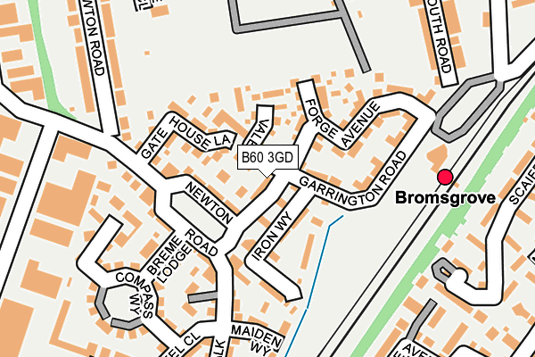 B60 3GD map - OS OpenMap – Local (Ordnance Survey)