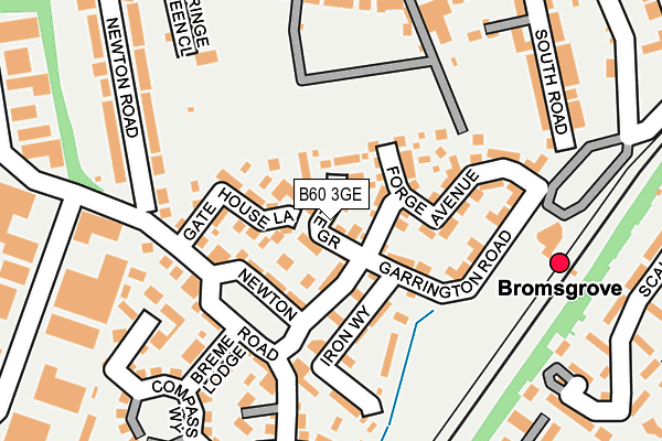 B60 3GE map - OS OpenMap – Local (Ordnance Survey)