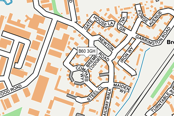 B60 3GH map - OS OpenMap – Local (Ordnance Survey)