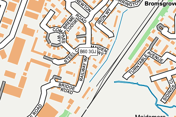 B60 3GJ map - OS OpenMap – Local (Ordnance Survey)