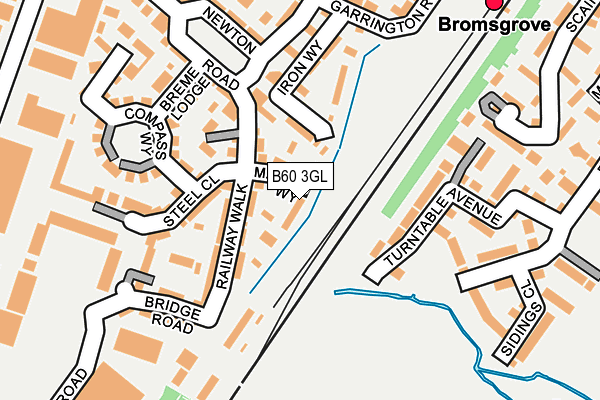 B60 3GL map - OS OpenMap – Local (Ordnance Survey)