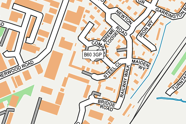B60 3GP map - OS OpenMap – Local (Ordnance Survey)