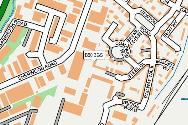 B60 3GS map - OS OpenMap – Local (Ordnance Survey)