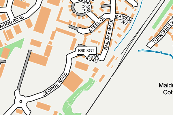 B60 3GT map - OS OpenMap – Local (Ordnance Survey)