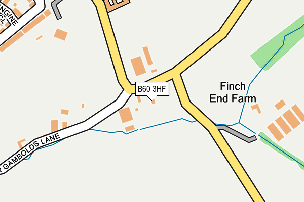 B60 3HF map - OS OpenMap – Local (Ordnance Survey)